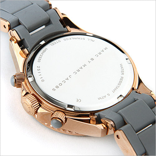  Shop Authentic Marc Jacobs Rock Chronograph Grey Dial Grey Silicone Strap Watch for Women - MBM2550 - Luxxuri