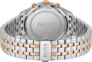  Shop Authentic Hugo Boss Associate Chronograph Black Dial Two Tone Steel Strap Watch for Men - 1513840 - Luxxuri