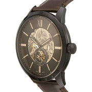  Shop Authentic Fossil Townsman Automatic Black Dial Brown Leather Strap Watch for Men - ME3155 - Luxxuri