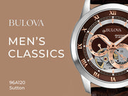  Shop Authentic Bulova Classic Skeleton Automatic Brown Dial Brown Leather Strap Watch for Men - 96A120 - Luxxuri