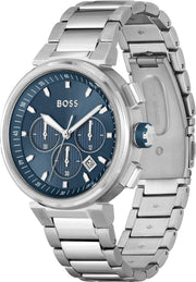  Shop Authentic Hugo Boss One Chronograph Blue Dial Silver Steel Strap Watch For Men - 1513999 - Luxxuri