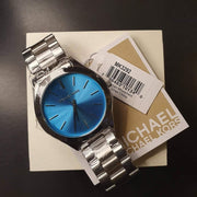  Shop Authentic Michael Kors Runway Blue Dial Silver Steel Strap Watch for Women - MK3292 - Luxxuri