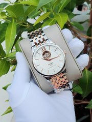  Shop Authentic Tissot Tradition Powermatic 80 Open Heart Silver Dial Two Tone Steel Strap Watch For Men - T063.907.22.038.01 - Luxxuri