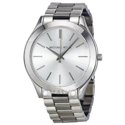  Shop Authentic Michael Kors Slim Runway Silver Dial Silver Stainless Steel Strap Watch for Women - MK3178 - Luxxuri