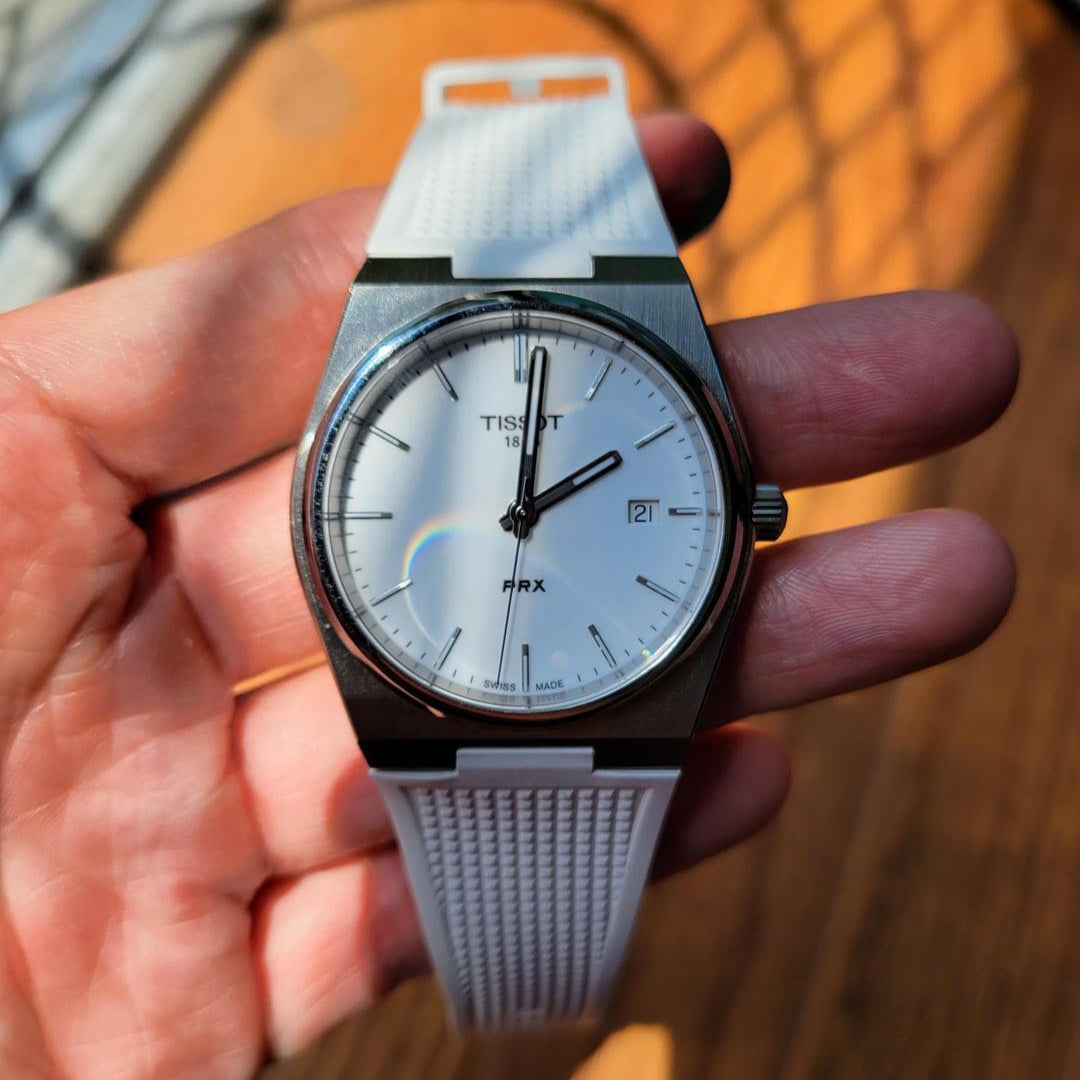  Shop Authentic Tissot PRX 40 White Dial White Rubber Strap Watch For Men -  T137.410.17.011.00 - Luxxuri