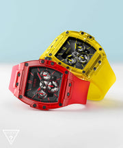  Shop Authentic Guess Phoenix Multi Function Black Dial Yellow Rubber Strap Watch for Men - GW0203G6 - Luxxuri