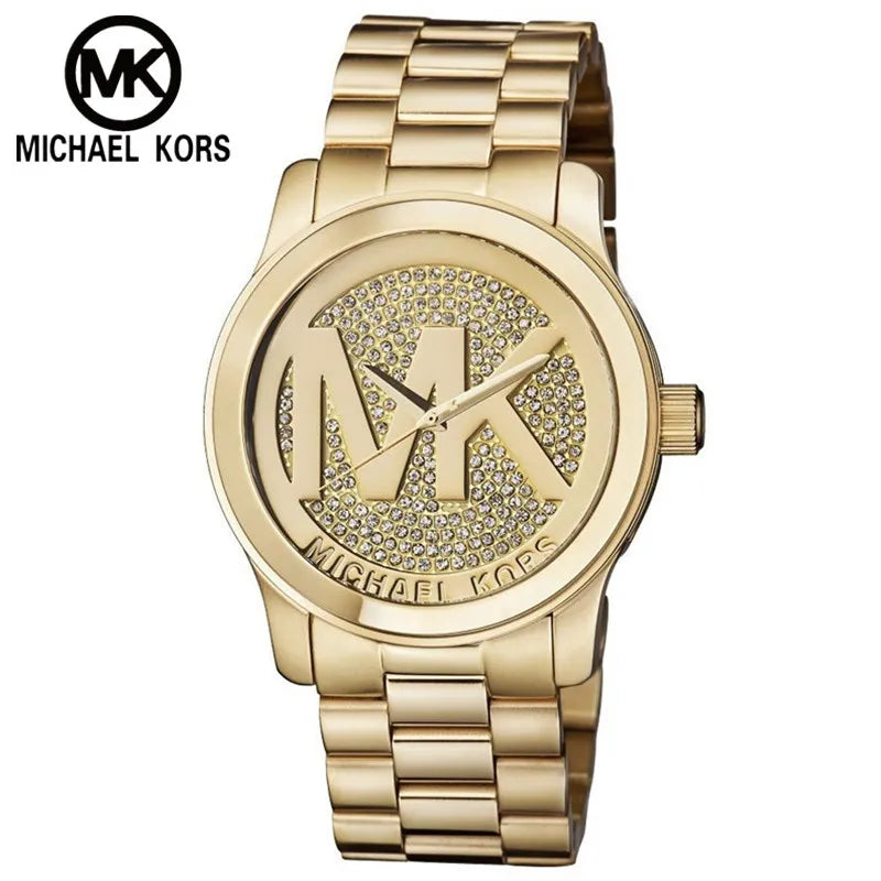  Shop Authentic Michael Kors Runway Gold Dial Gold Steel Strap Watch for Women - MK5706 - Luxxuri