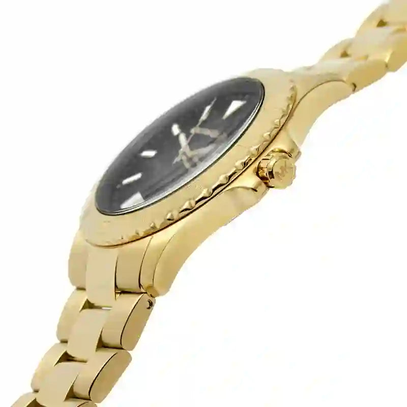  Shop Authentic Michael Kors Everest Three-Hand Black Dial Gold Steel Strap Watch For Men - MK9078 - Luxxuri