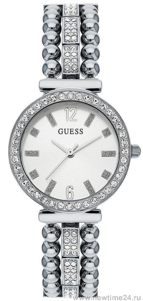  Shop Authentic Guess Gala Diamonds Silver Dial Silver Steel Strap Watch for Women - GW0401L1 - Luxxuri