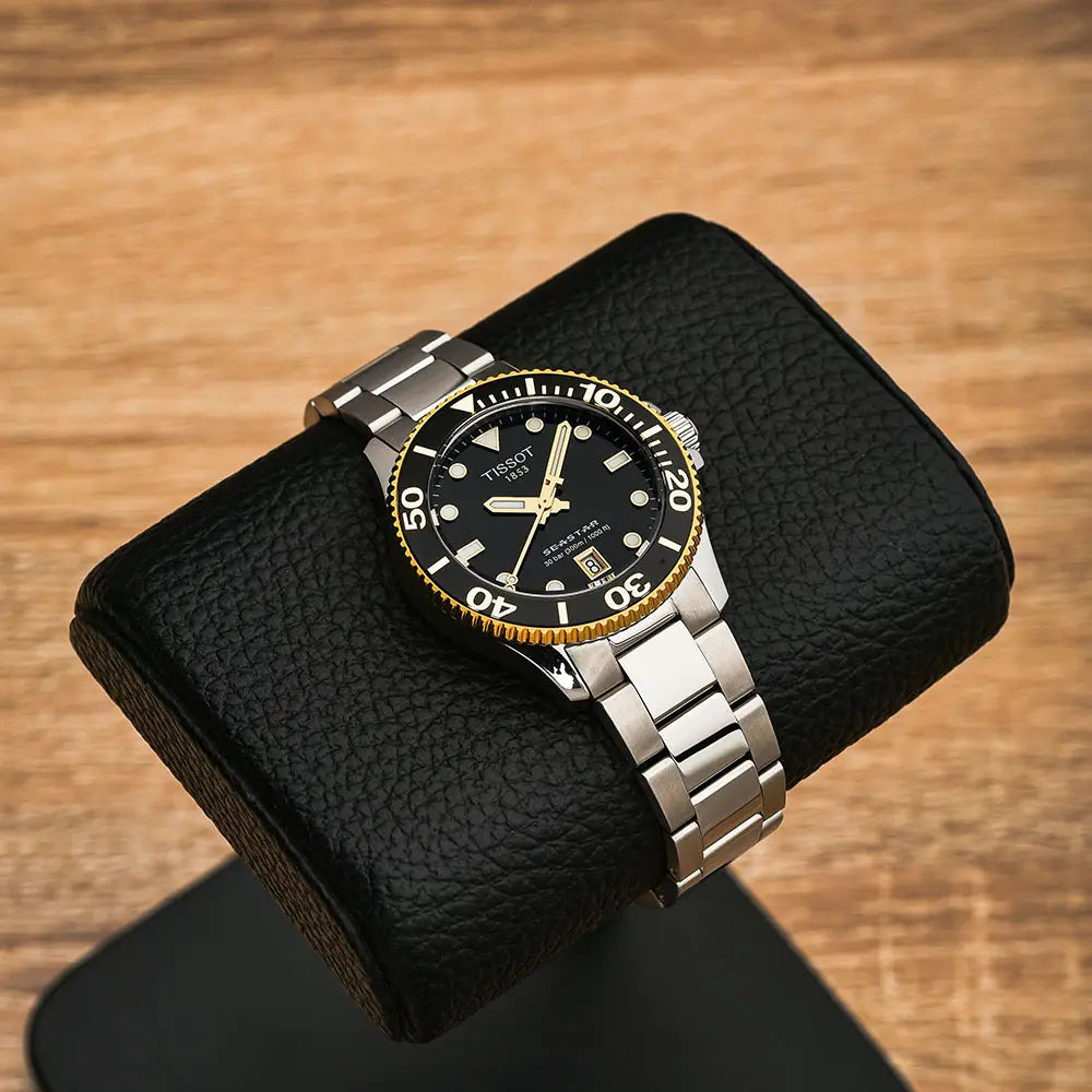  Shop Authentic Tissot Seastar 1000 Black Dial Two Tone Steel Strap Watch for Women - T120.210.22.051.00 - Luxxuri