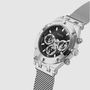  Shop Authentic Guess Continental Quartz Black Dial Silver Mesh Strap Watch For Men - GW0582G1 - Luxxuri