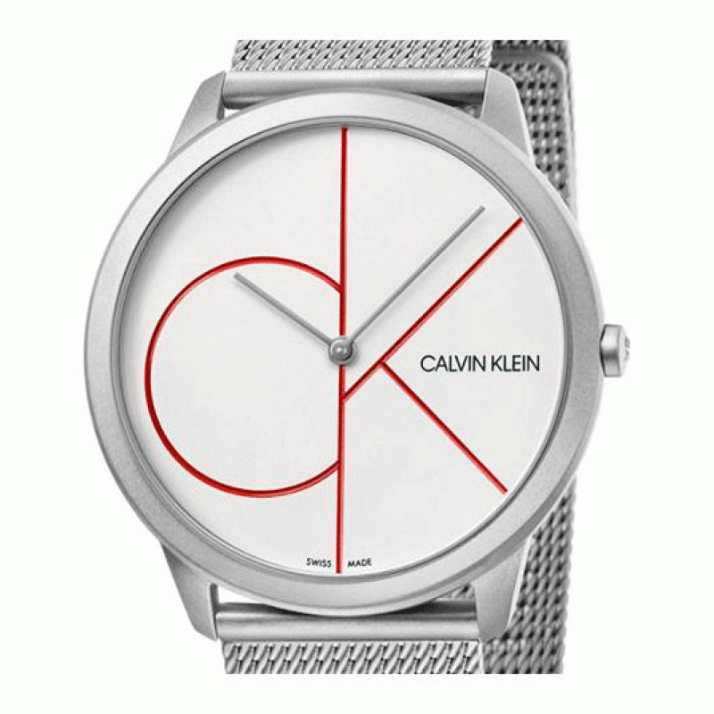  Shop Authentic Calvin Klein Minimal White Dial Silver Mesh Bracelet Watch for Men - K3M51152 - Luxxuri