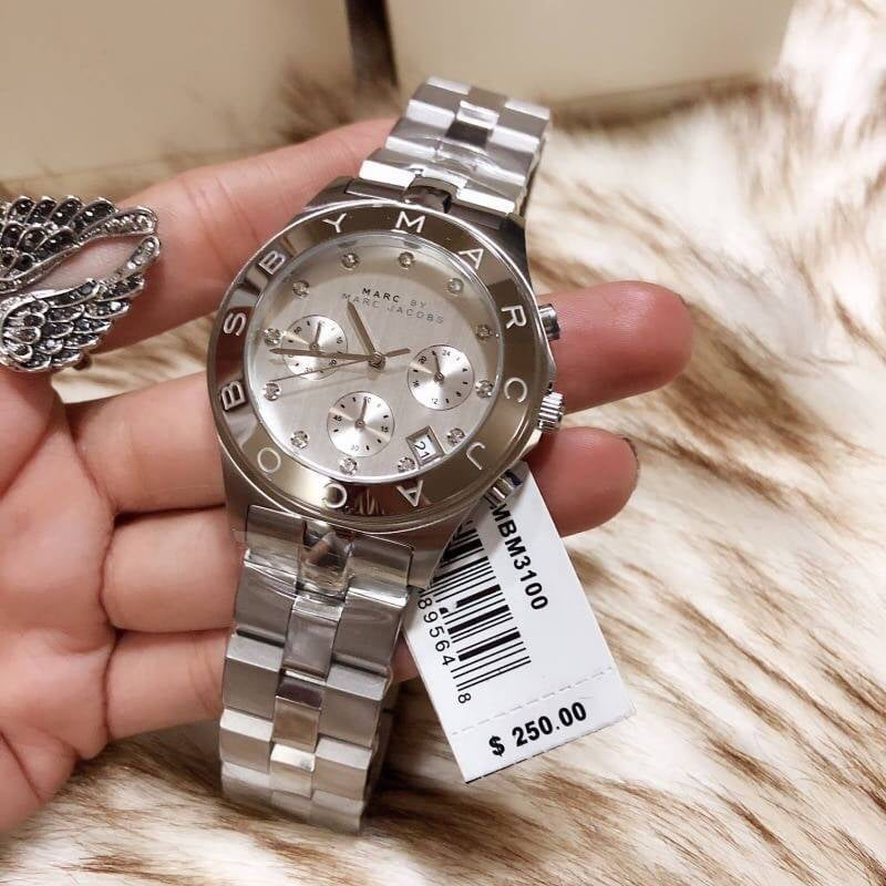  Shop Authentic Marc Jacobs Blade White Dial SIlver Steel Strap Watch for Women - MBM3100 - Luxxuri