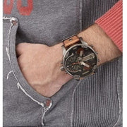  Shop Authentic Diesel Mr Daddy 2.0 Black Dial Brown Leather Strap Watch For Men - DZ7332 - Luxxuri