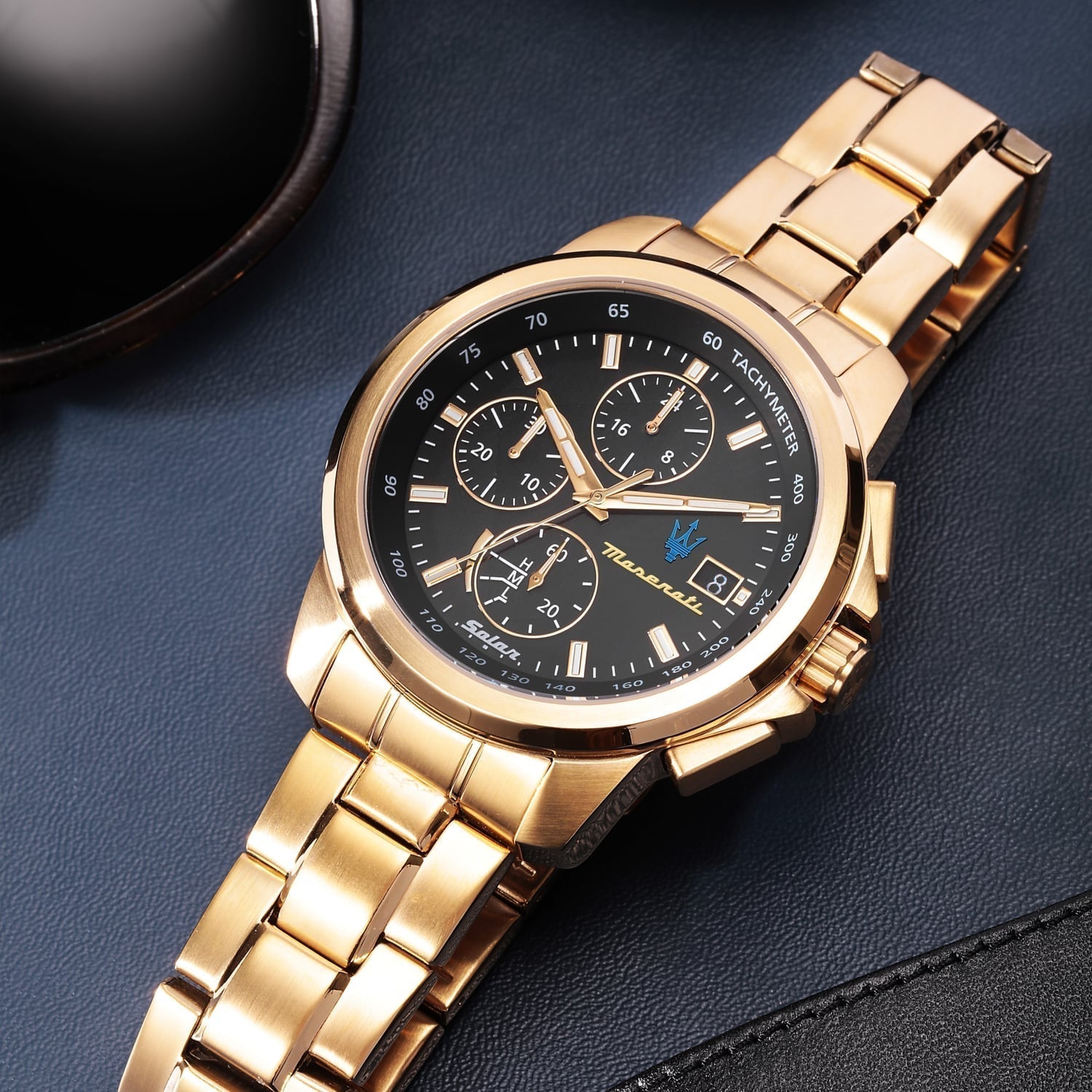  Shop Authentic Maserati Successo Black Dial Gold Stainless Steel Watch For Men - R8873645002 - Luxxuri