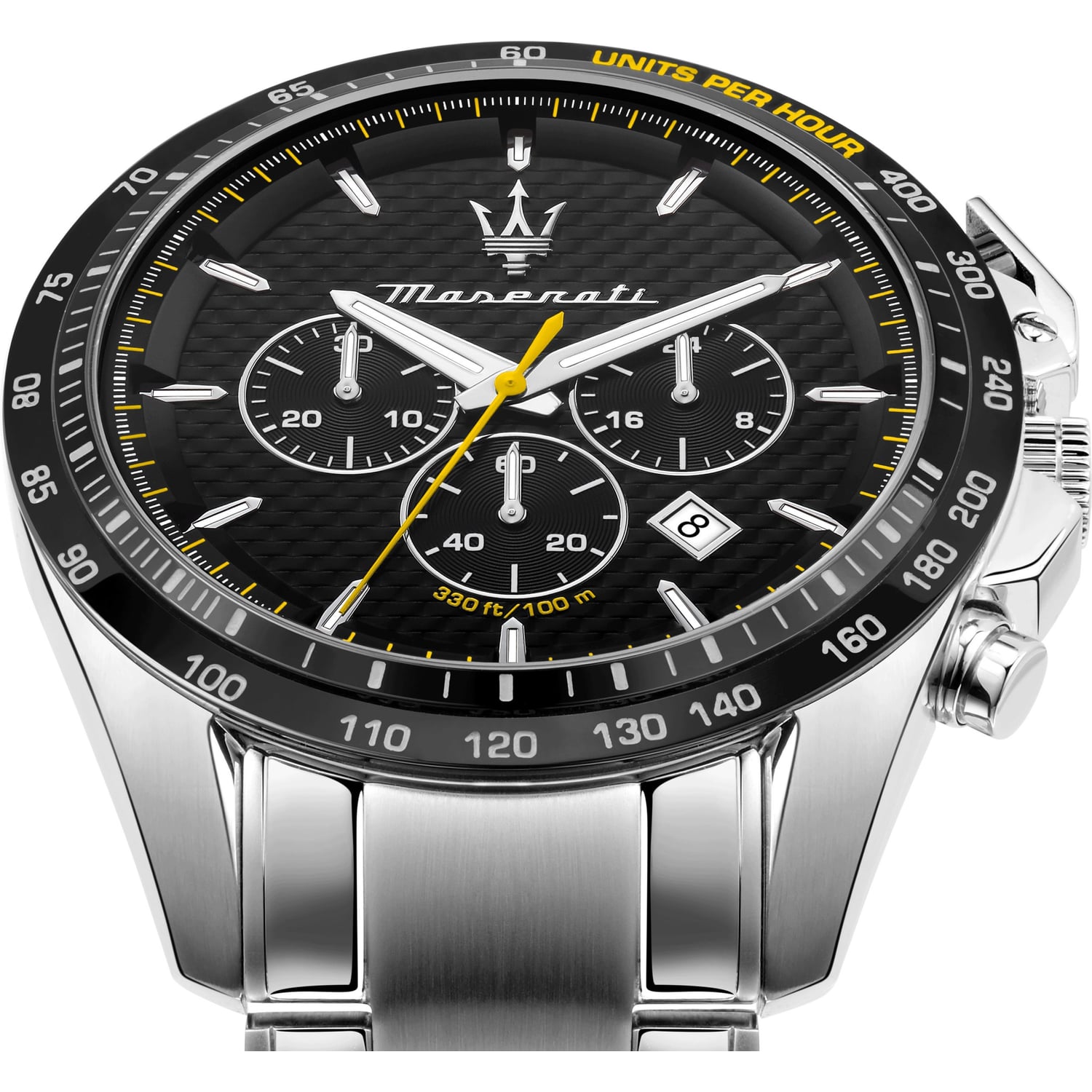  Shop Authentic Maserati Traguardo Black Dial Silver Chronograph with Tachymeter Watch For Men - R8873612042 - Luxxuri