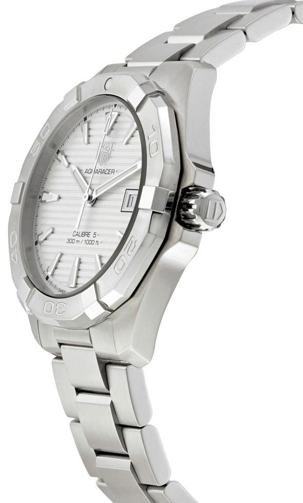  Shop Authentic Tag Heuer Aquaracer Automatic White Dial Silver Steel Strap Watch for Men - WAY2111.BA0928 - Luxxuri