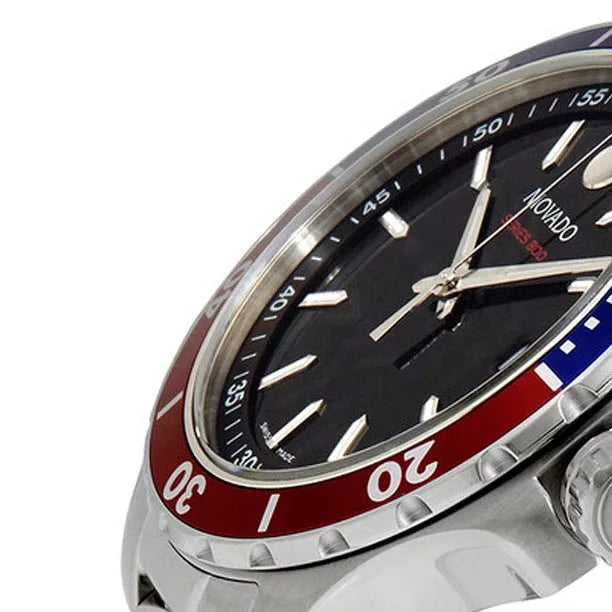  Shop Authentic Movado Series 800 Pepsi Black Dial Silver Steel Strap Watch for Men - 2600152 - Luxxuri
