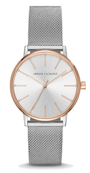  Shop Authentic Armani Exchange Lola Analog White Dial Silver Mesh Strap Watch For Women - AX5537 - Luxxuri