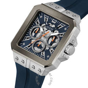  Shop Authentic Guess Leo Chronograph Navy Blue Dial Blue Silicone Strap Watch For Men - GW0637G1 - Luxxuri