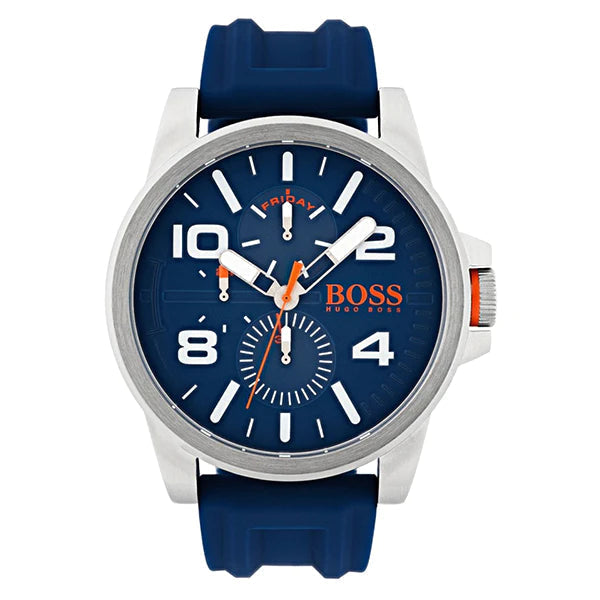  Shop Authentic Hugo Boss Detroit Quartz Blue Dial Blue Silicone Strap Watch For Men - 1550008 - Luxxuri