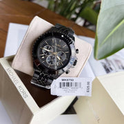  Shop Authentic Michael Kors Bayville Chronograph Black Dial Black Steel Strap Watch For Men - MK8750 - Luxxuri