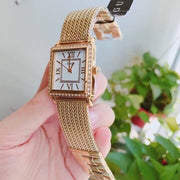  Shop Authentic Guess White Dial Gold Mesh Bracelet Watch For Women - W0826L2 - Luxxuri