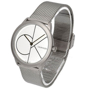  Shop Authentic Calvin Klein Minimal White Dial Silver Mesh Bracelet Watch for Women - K3M52152 - Luxxuri