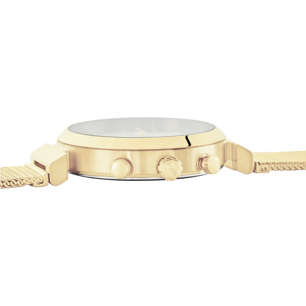  Shop Authentic Hugo Boss Flawless White Dial Gold Mesh Bracelet Watch for Women - 1502552 - Luxxuri