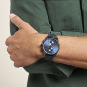  Shop Authentic Hugo Boss Skymaster Chronograph Blue Dial Blue Mesh Bracelet Watch for Men - 1513836 - Luxxuri