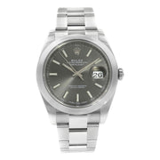  Shop Authentic Rolex Datejust 41 Oyster Grey Dial Oystersteel Strap Watch for Men - M126300-0007 - Luxxuri