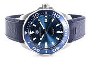  Shop Authentic Tag Heuer Aquaracer Quartz Blue Dial Blue Rubber Strap Watch for Men - WAY101C.FT6153 - Luxxuri