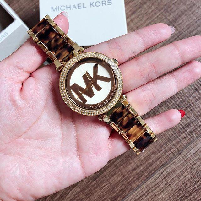  Shop Authentic Michael Kors Parker Chronograph Gold Dial Two Tone Steel Strap Watch for Women - MK6109 - Luxxuri