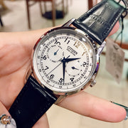 Shop Authentic Citizen Eco Drive Silver Dial Black Leather Strap Watch For Men - AO9000-06B - Luxxuri