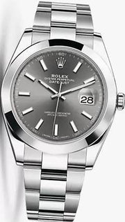  Shop Authentic Rolex Datejust 41 Oyster Grey Dial Oystersteel Strap Watch for Men - M126300-0007 - Luxxuri