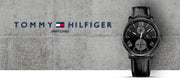  Shop Authentic Tommy Hilfiger Aden Chronograph Black Dial Black Leather Strap Watch for Men - 1791310 - Luxxuri