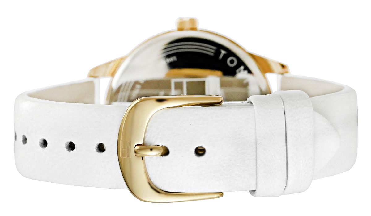  Shop Authentic Tommy Hilfiger Brooklyn Quartz White Dial White Leather Strap Watch for Women - 1782018 - Luxxuri