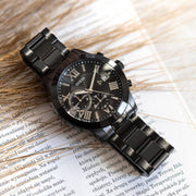  Shop Authentic Guess Atlas Chronograph Black Dial Black Steel Strap Watch For Men - W0668G5 - Luxxuri