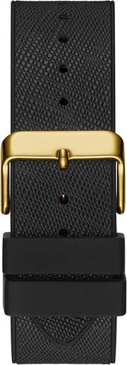  Shop Authentic Guess Phoenix Multifunction Crystals Gold Dial Black Silicone Strap Watch For Men - GW0048G2 - Luxxuri