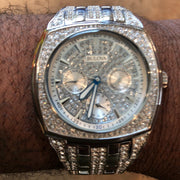  Shop Authentic Bulova Crystal Collection Phantom Silver Dial Silver Steel Strap Watch for Men - 96C002 - Luxxuri