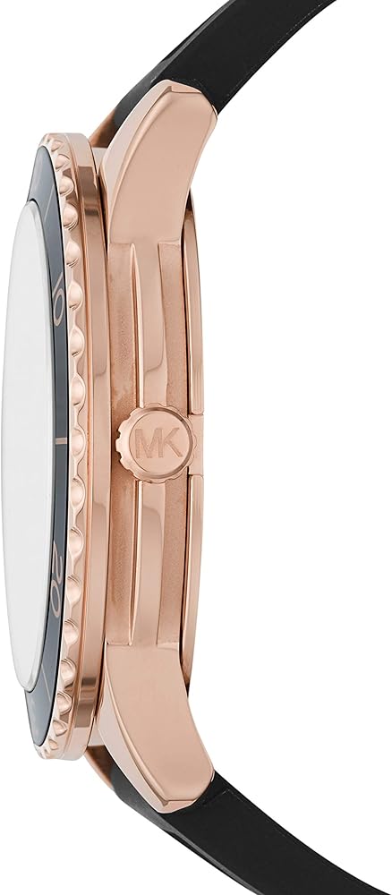  Shop Authentic Michael Kors Runway Quartz Black Dial Black Silicone Strap Watch For Women - MK6852 - Luxxuri