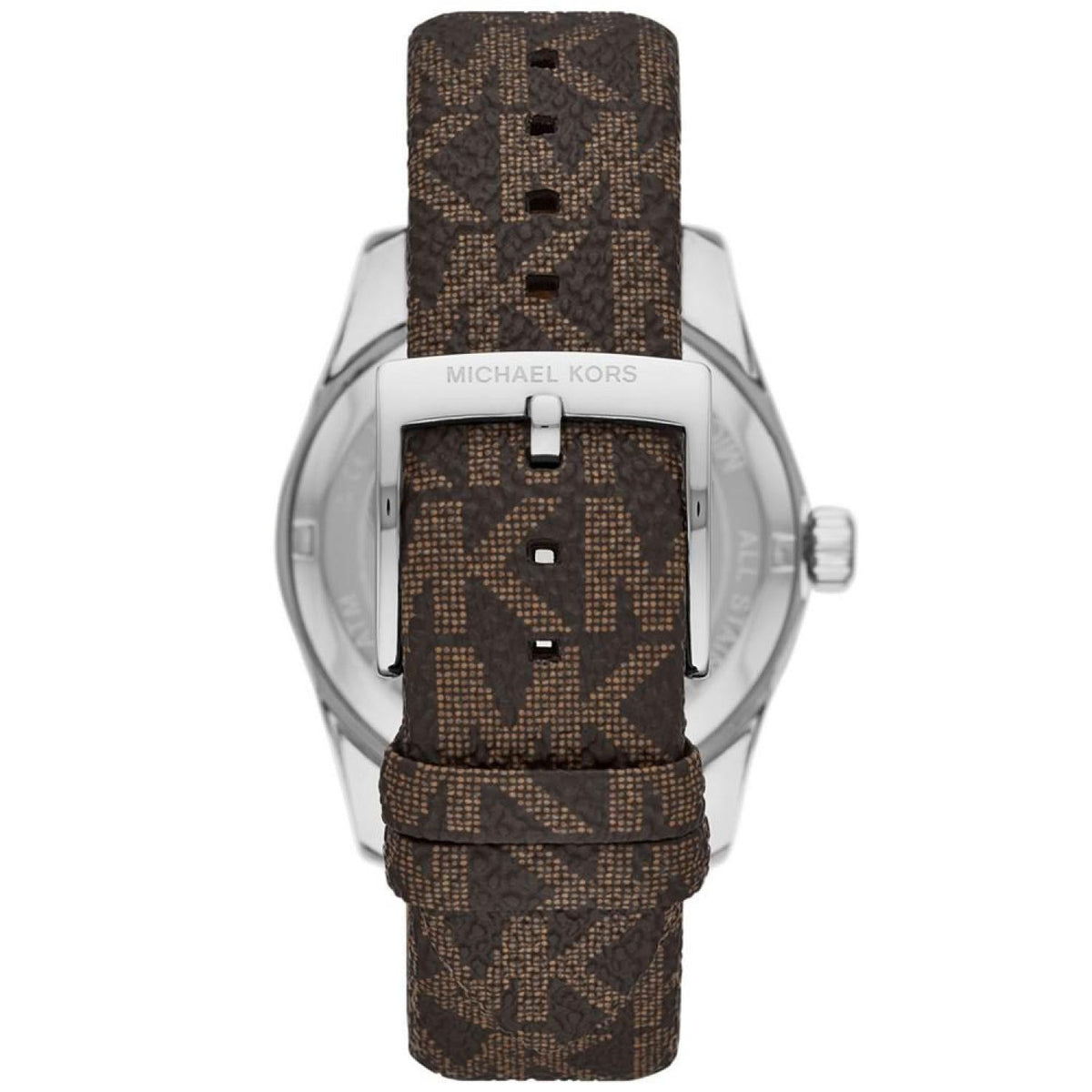  Shop Authentic Michael Kors Lexington Silver Dial Brown Leather Strap Watch For Women - MK4745 - Luxxuri