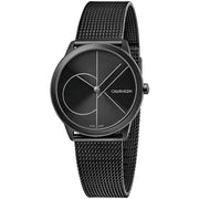  Shop Authentic Calvin Klein Minimal Black Dial Black Mesh Bracelet Watch for Women - K3M5245X - Luxxuri