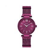  Shop Authentic Guess Soho Pink Dial Pink Mesh Bracelet Watch For Women - W0638L6 - Luxxuri