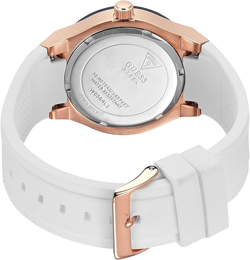  Shop Authentic Guess Jet Setter White Dial White Rubber Strap Watch for Women - W0564L1 - Luxxuri