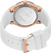  Shop Authentic Guess Jet Setter White Dial White Rubber Strap Watch for Women - W0564L1 - Luxxuri