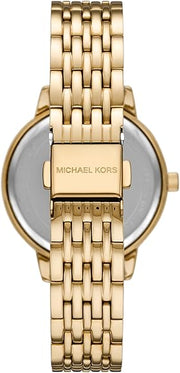  Shop Authentic Michael Kors Melissa Quartz Gold Dial Gold Steel Strap Watch for Women - MK4368 - Luxxuri