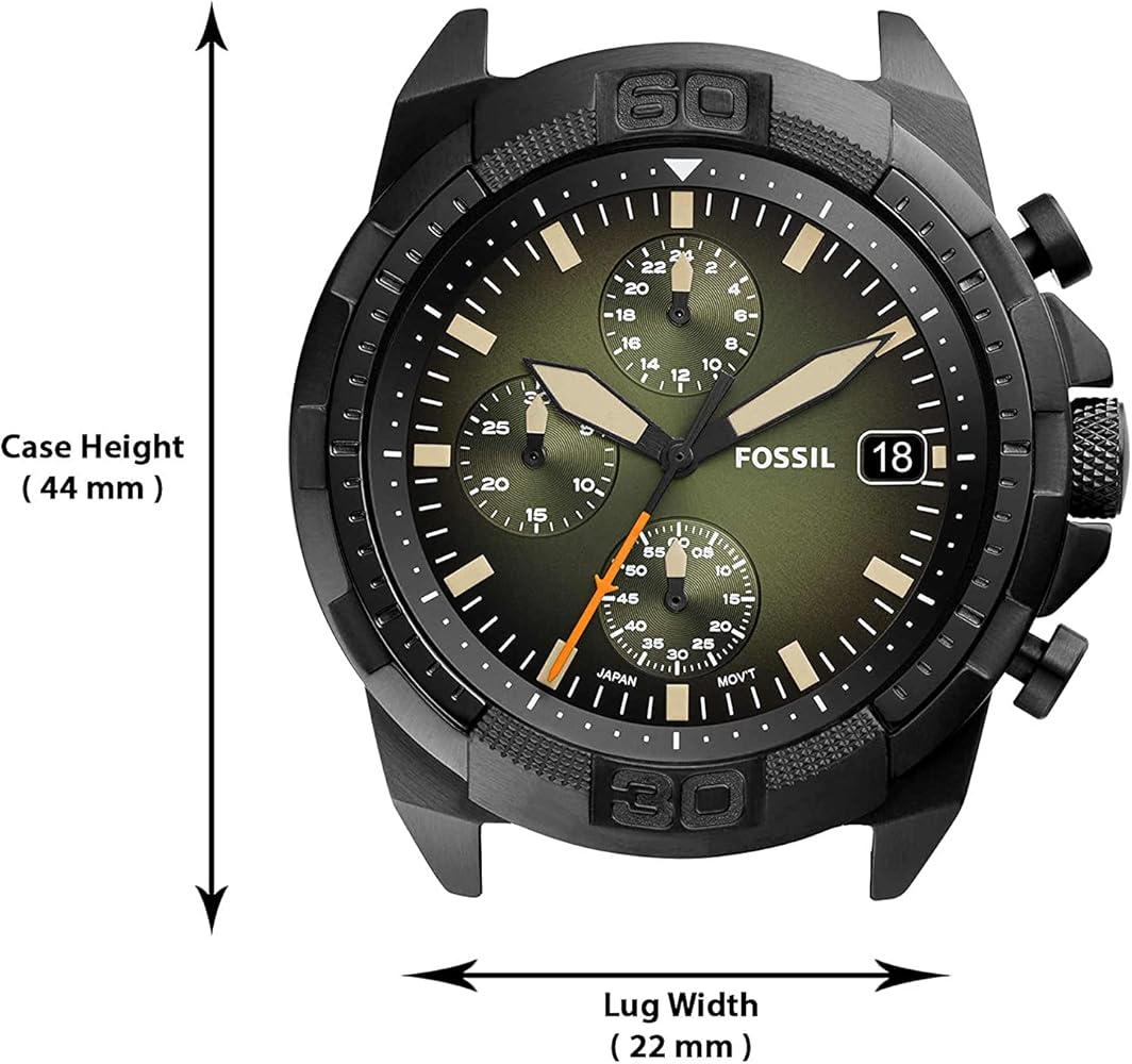  Shop Authentic Fossil Bronson Chronograph Black Dial Brown Leather Strap Watch for Men - FS5856 - Luxxuri