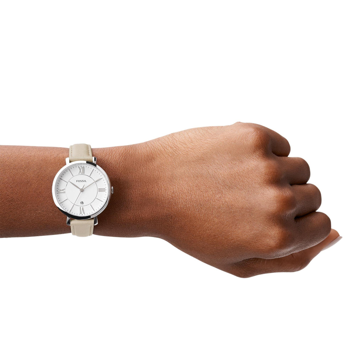  Shop Authentic Fossil Jacqueline White Dial Beige Leather Strap Watch for Women - ES3793 - Luxxuri