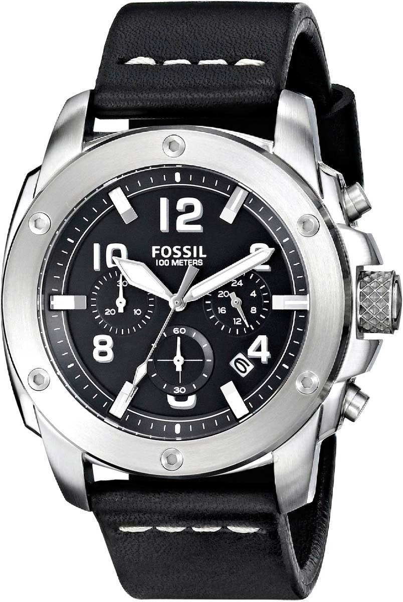  Shop Authentic Fossil Modern Machine Chronograph Black Dial Black Leather Strap Watch for Men - FS4928 - Luxxuri